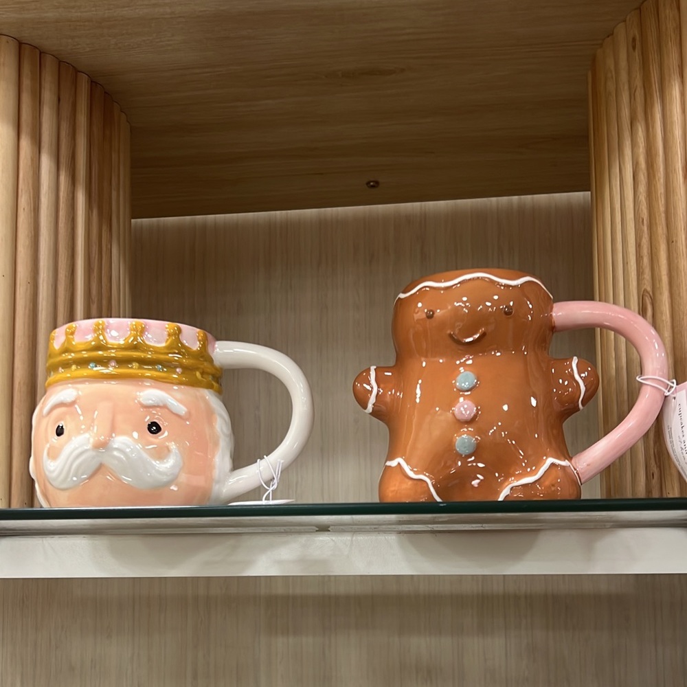 Cupcakes and Cashmere 2023 Gingerbread and Nutcracker mugs
